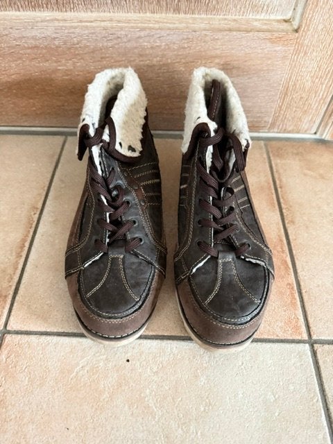 Warme bruine leren bottines Armando - maat 45, Vêtements | Hommes, Enlèvement ou Envoi, Chaussures à lacets, Comme neuf, Brun