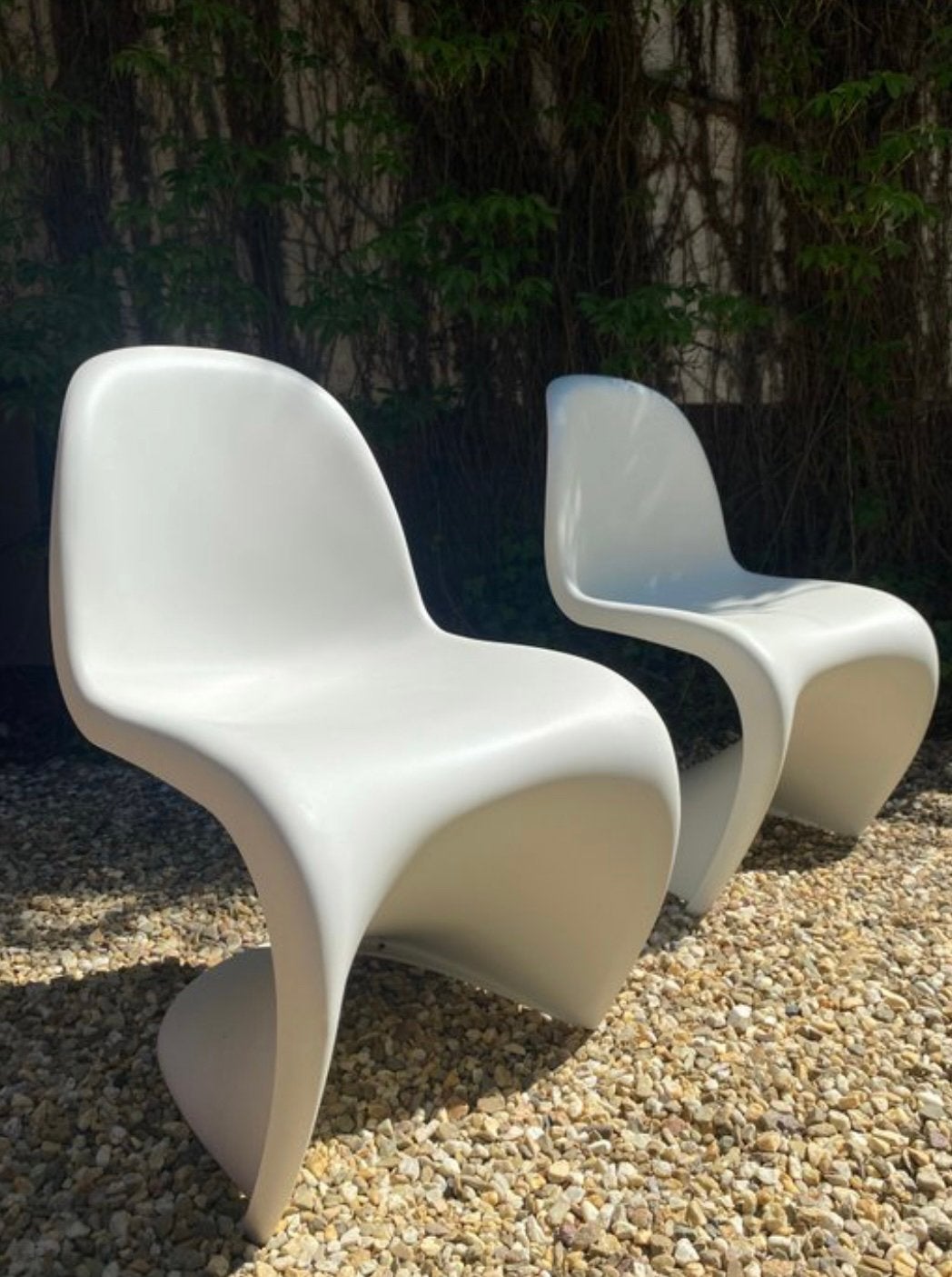 Verner Panton VITRA stoel, Ophalen, Kunststof, Twee, Wit