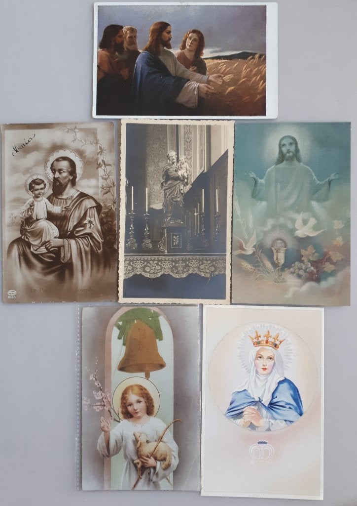 6 OUDE RELIGIEUZE KAARTEN : De ZAAIER/ H.JOZEF e.a. Ref.R 26, Ophalen of Verzenden, Gebruikt, Kaart of Prent, Christendom | Katholiek