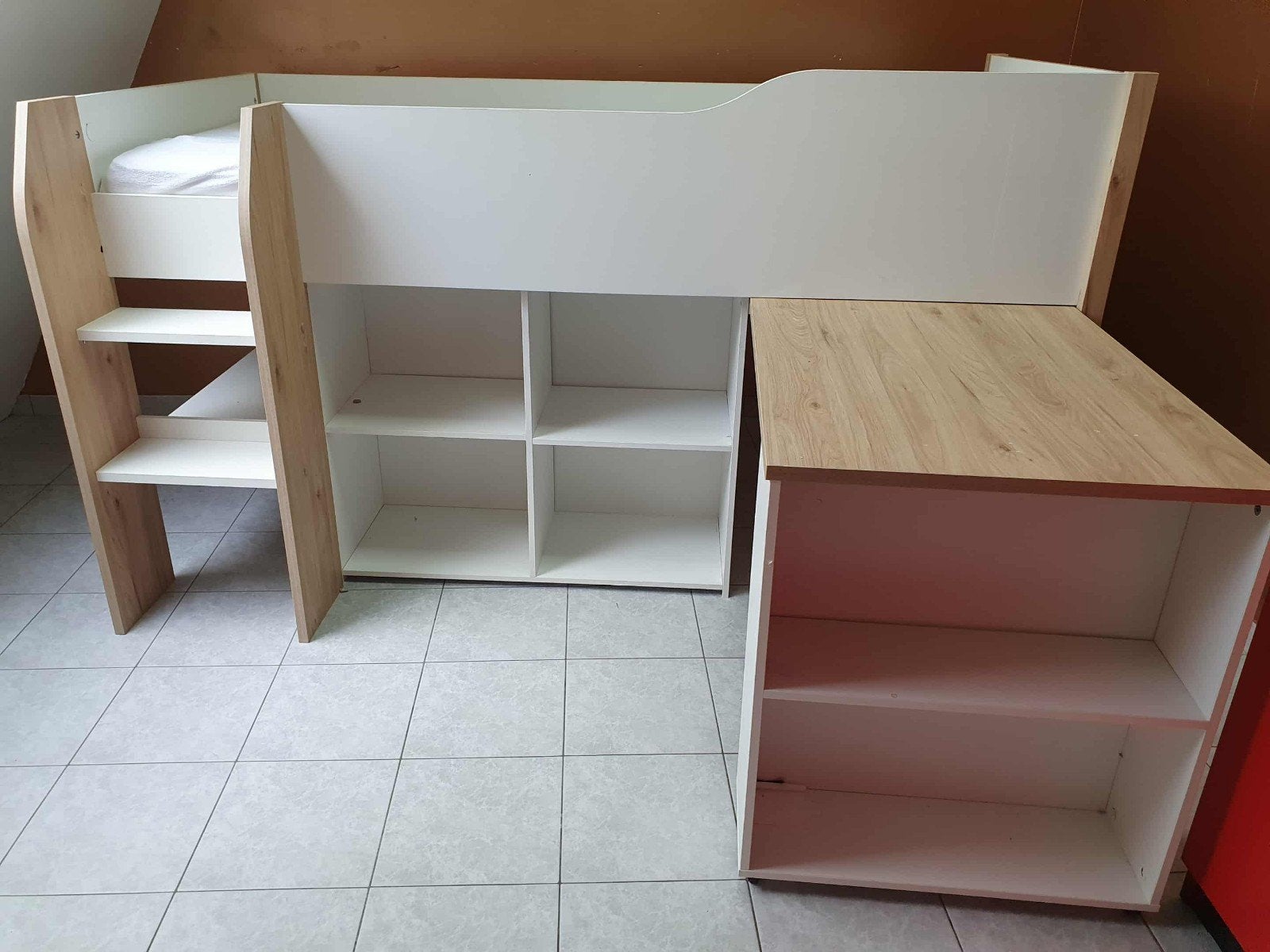 lit superposé avec bureau intégré, Maison & Meubles, Chambre à coucher | Lits superposés & Lits mezzanines, Neuf, 90 cm, Une personne