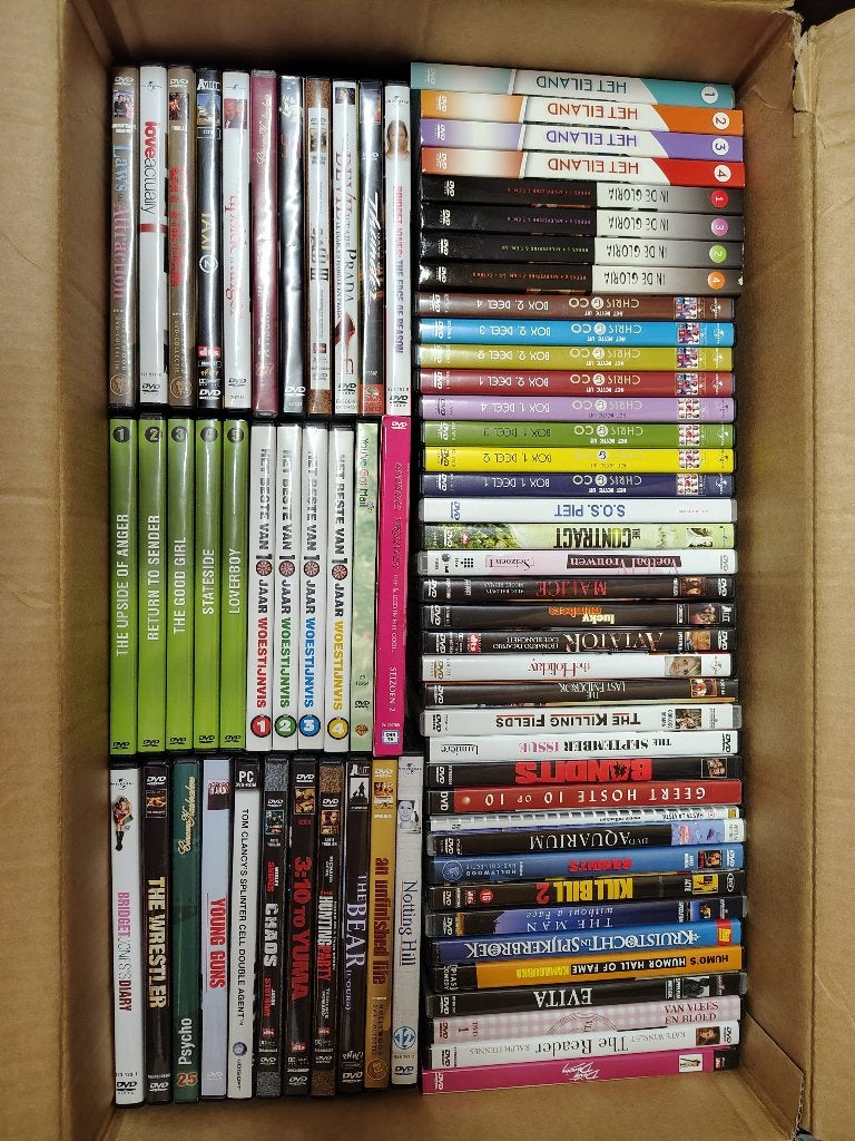 Allerlei DVD's +/- 180 stuks, Cd's en Dvd's, Alle leeftijden, Ophalen, Zo goed als nieuw