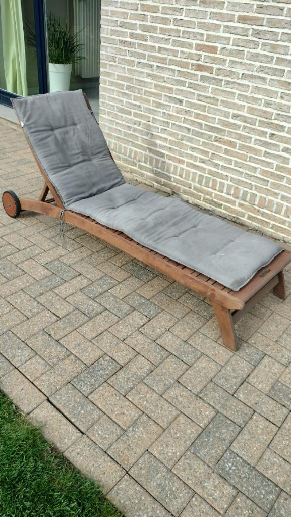 Teak ligbed, Tuin en Terras, Ligbedden, Ophalen