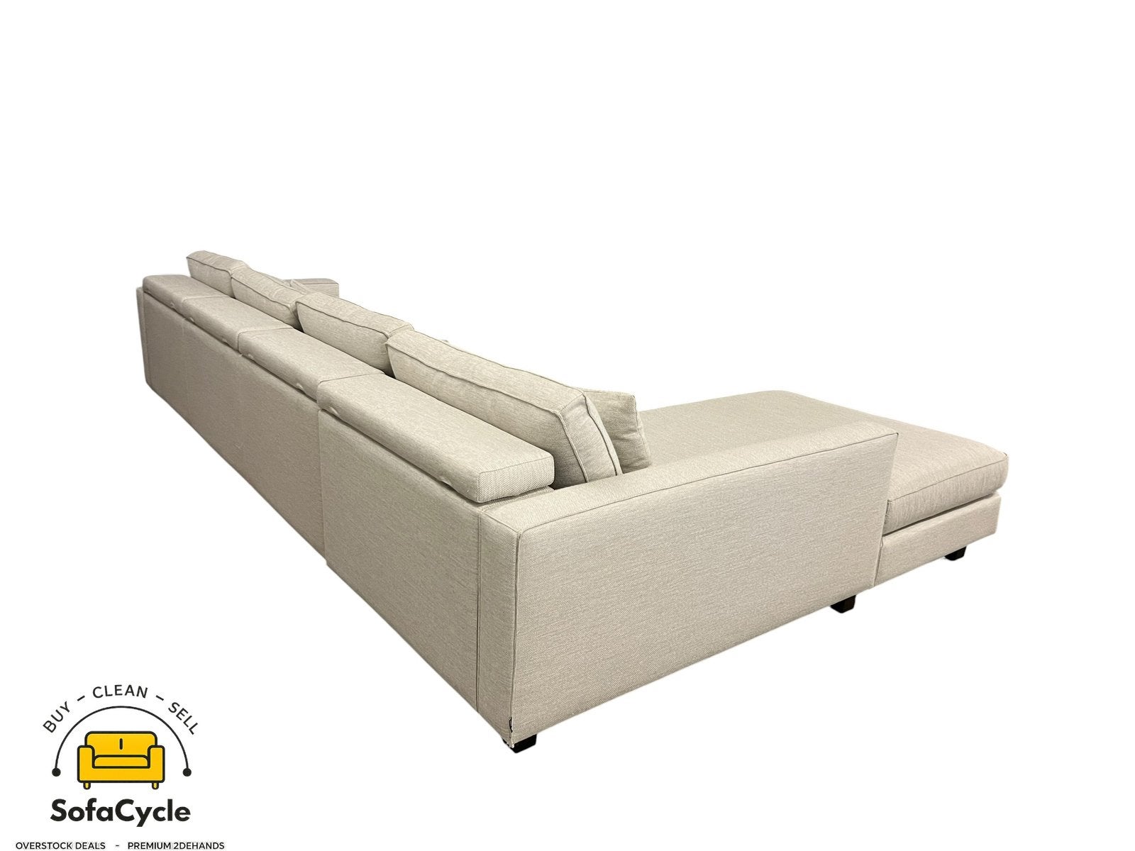 Chaise d'angle modulaire en tissu gris Flemish Tradition, Enlèvement ou Envoi, Comme neuf, SofaCycle, Tissus