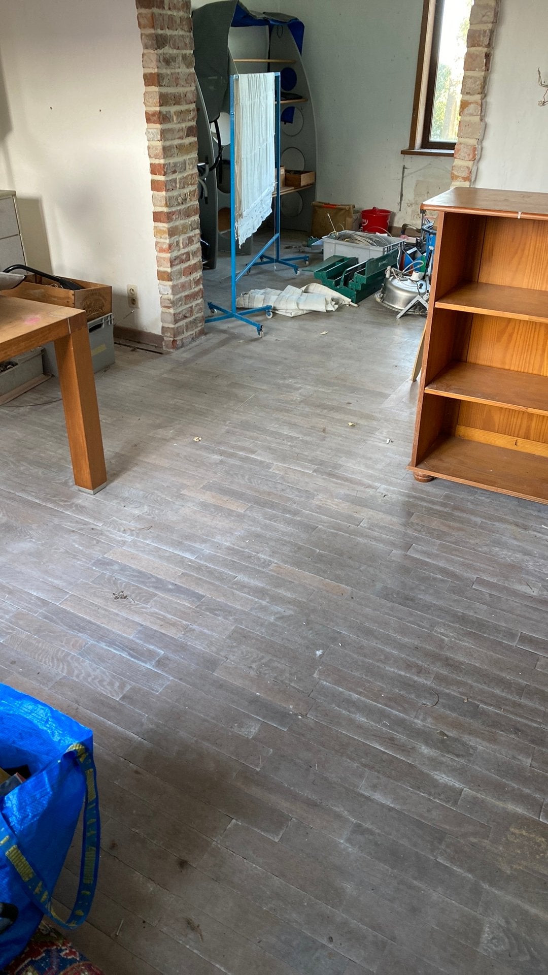 Planken vloer, Ophalen, Gebruikt