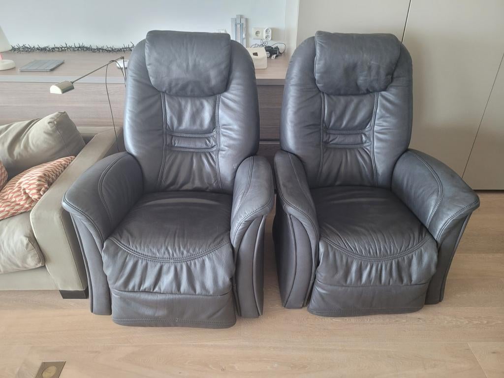 Relax zetel Merk Richmond basic in leder 22 Teer, Huis en Inrichting, Ophalen