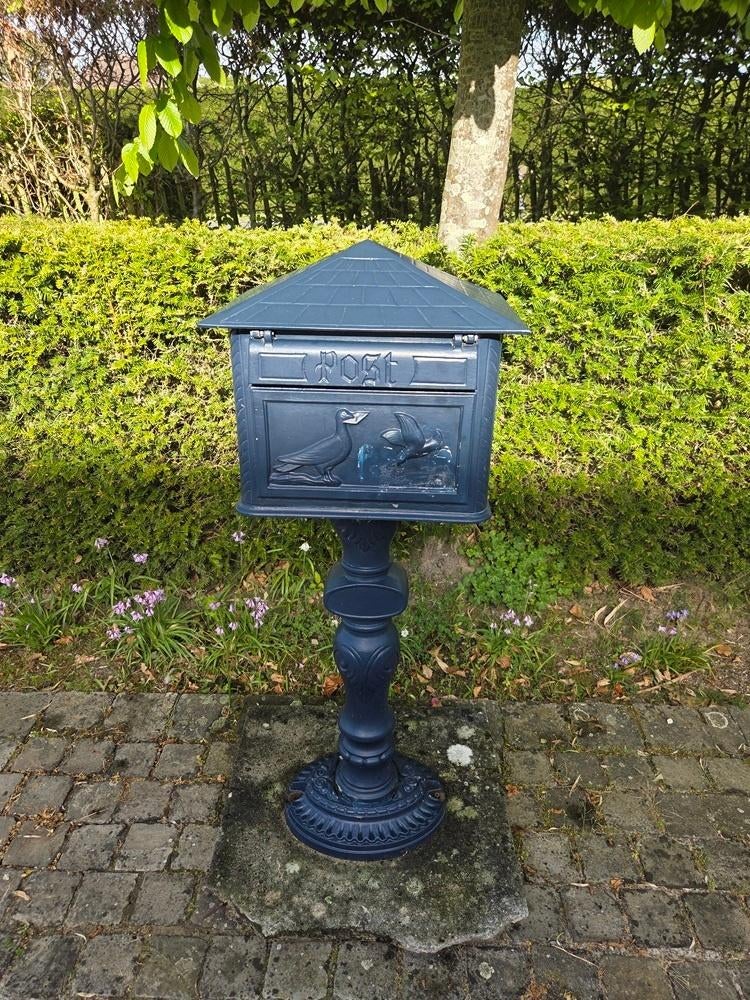 Vintage brievenbus, Ophalen, Gebruikt, IJzer, Staande brievenbus