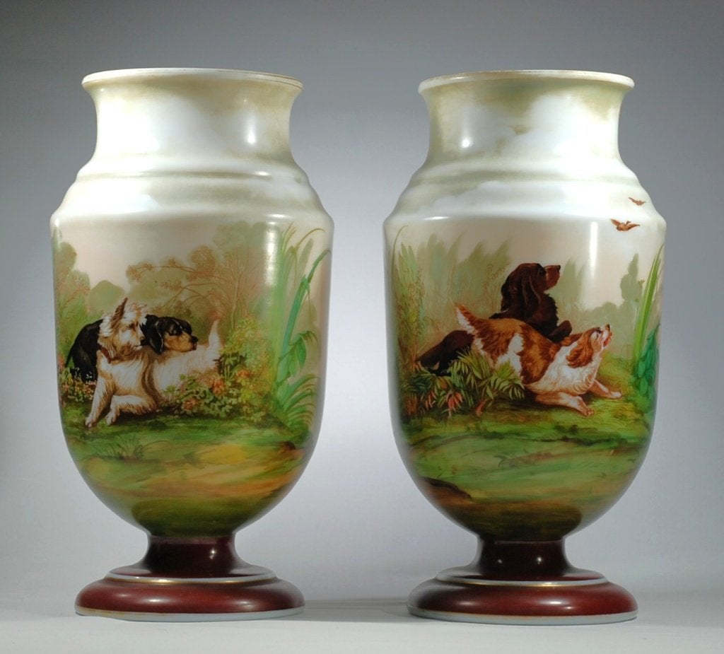 BACCARAT - STEL VAZEN - 1860/70., Ophalen of Verzenden