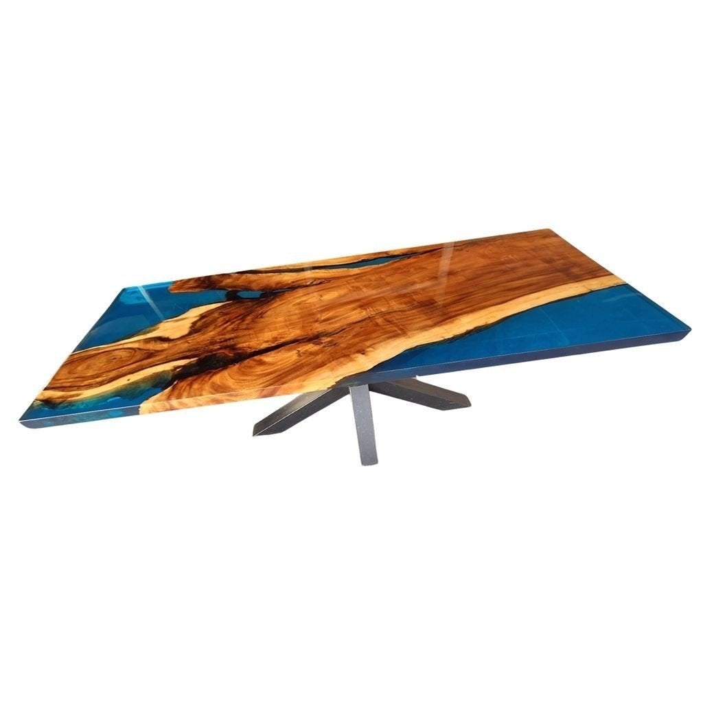 Epoxy & Hout Eettafel – 230x90cm – Boomstamstafel, Maison & Meubles, Salles à manger complètes, Neuf, Enlèvement
