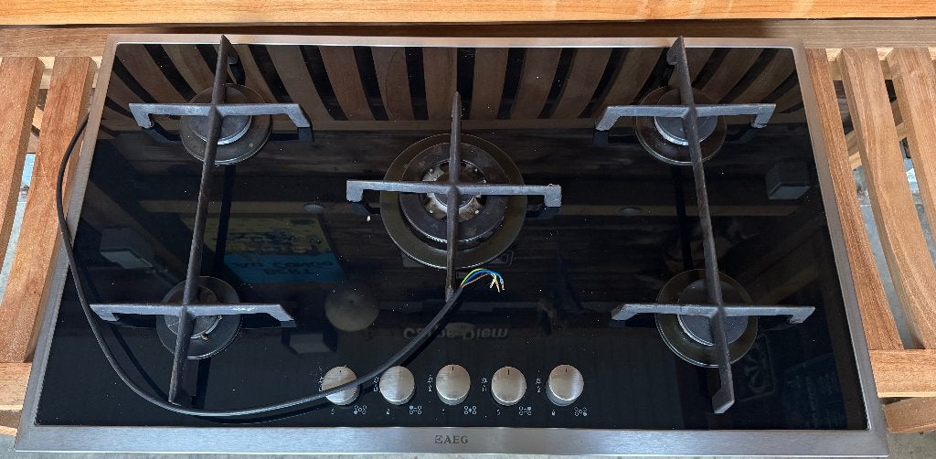 Gaskookplaat AEG 90cm, Elektronische apparatuur, Ophalen, Gebruikt, Inbouw, Gas