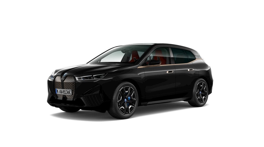 BMW iX xDrive40, Auto's, Automaat, Lederen bekleding, IX, Zwart
