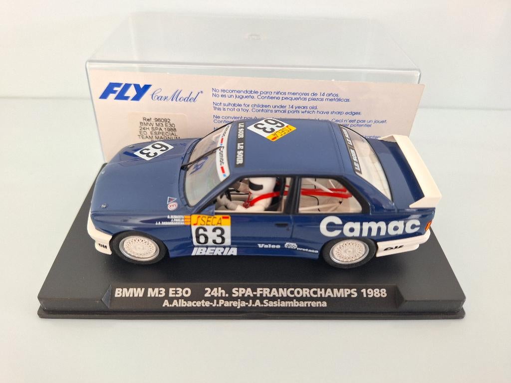 Fly Bmw M3 E30 24 Spa 1988 Édition spéciale Team Magnum E171, Neuf, Autres marques, Électrique, Circuit