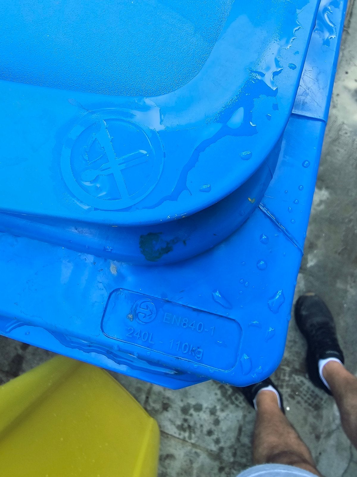 Conteneur - Poubelle à déchets ESE - 2 roues - 240L, Enlèvement, Utilisé, 120 cm ou plus