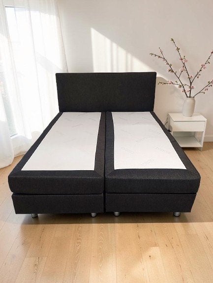 Boxspring bed 160x220 cm, Ophalen, Gebruikt, Zwart, Tweepersoons