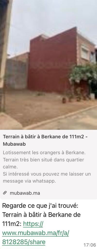 Terrain a vendre Berkane, Enlèvement, Comme neuf