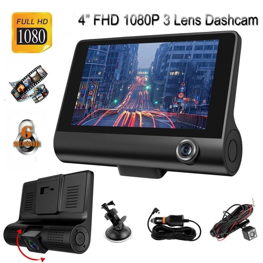 Dashcam voor Auto - 3 Camera`s - Full HD, Auto diversen, Achteruitrijcamera's, Ophalen of Verzenden, Nieuw