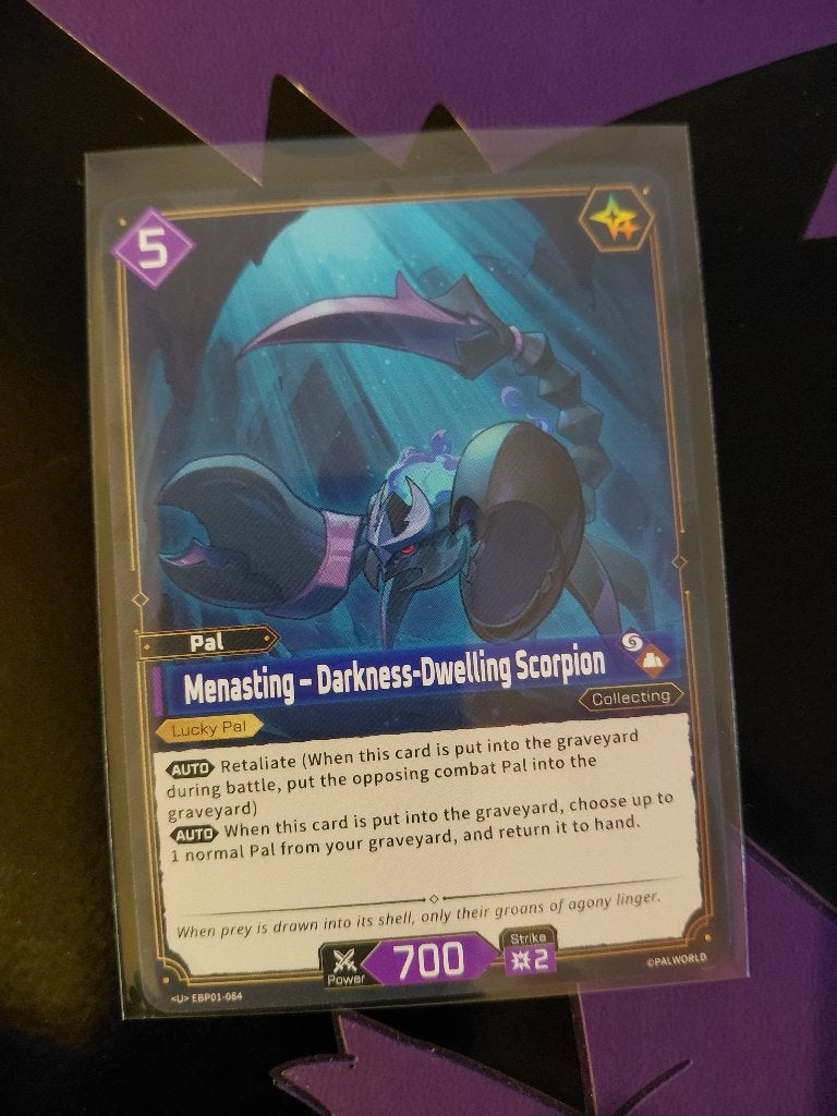Palworld: Menasting – <U> Scorpion EBP01-084 (PRISTINE), Collections, Enlèvement ou Envoi, Neuf, Carte(s) à jouer