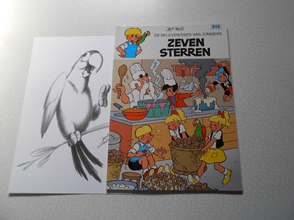 Jommeke 213 Zeven sterren 2001 1 ste druk. Met bijlage., Boeken, Ophalen of Verzenden, Nieuw, Jef Nys.