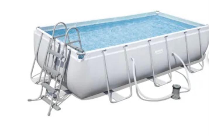 Piscine tubulaire rectangulaire Bestway Power Steel 404, 200 à 400 cm, Enlèvement, Utilisé, 80 à 120 cm
