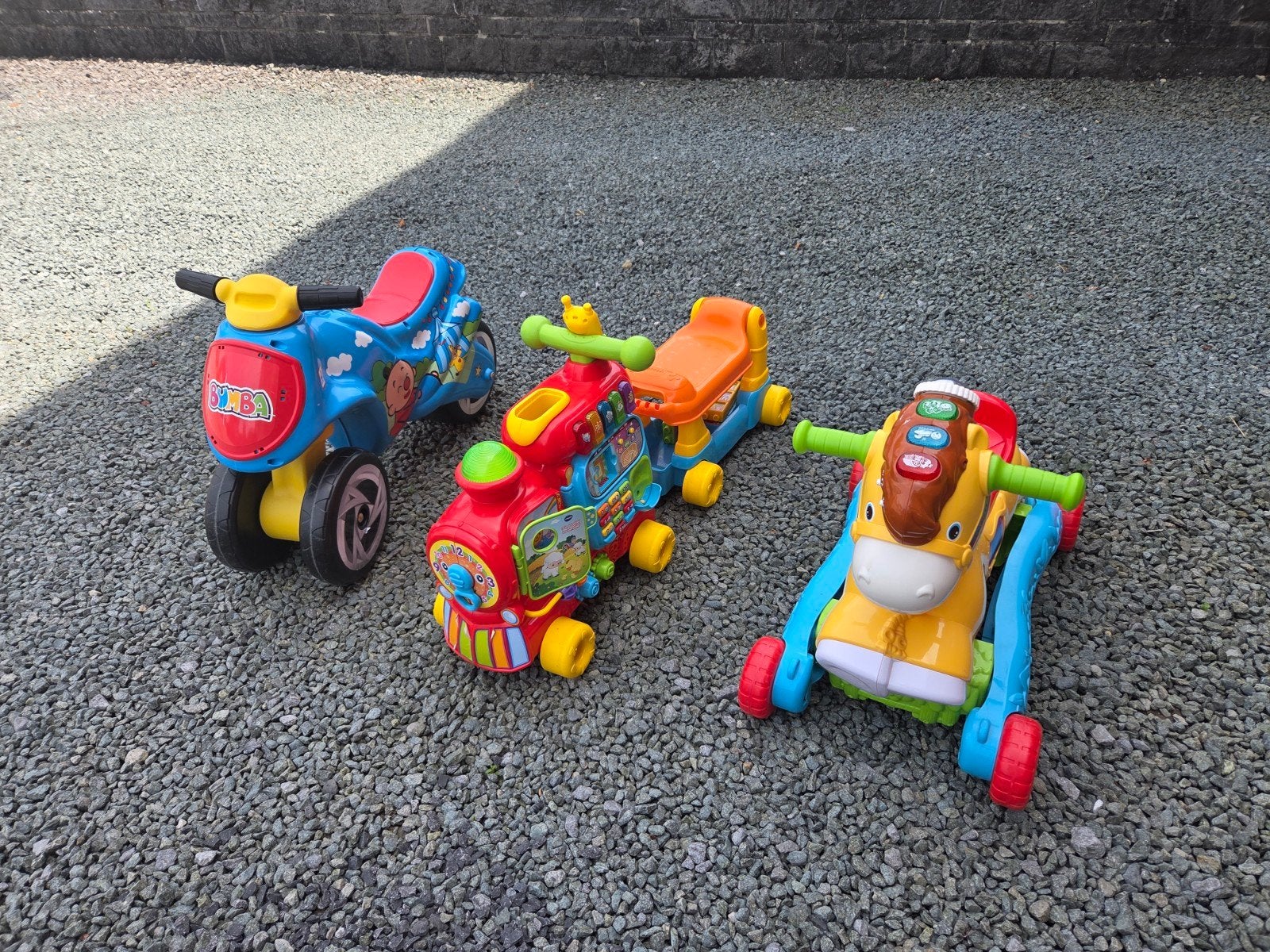 V tech en bumba bromfiets, Ophalen