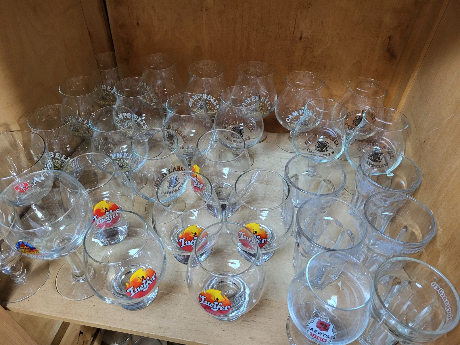 Lot bierglazen (Lucifer, Campbell's, Hoegaarden, Leffe,...), Verzamelen, Ophalen