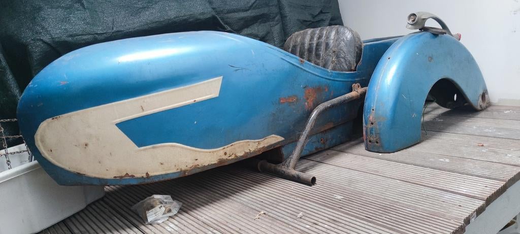 Losse sidecar, jaren 40,imperial België,fabrieks service car