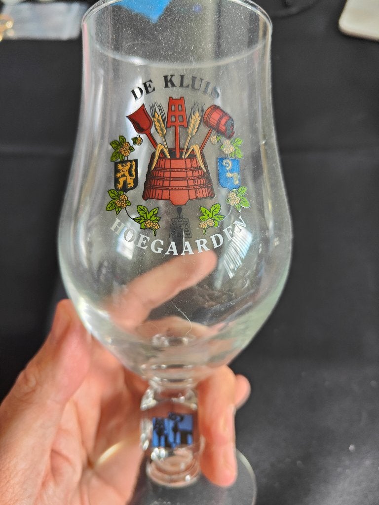 Hoegaarden glas, Ophalen of Verzenden, Zo goed als nieuw, Bierglas