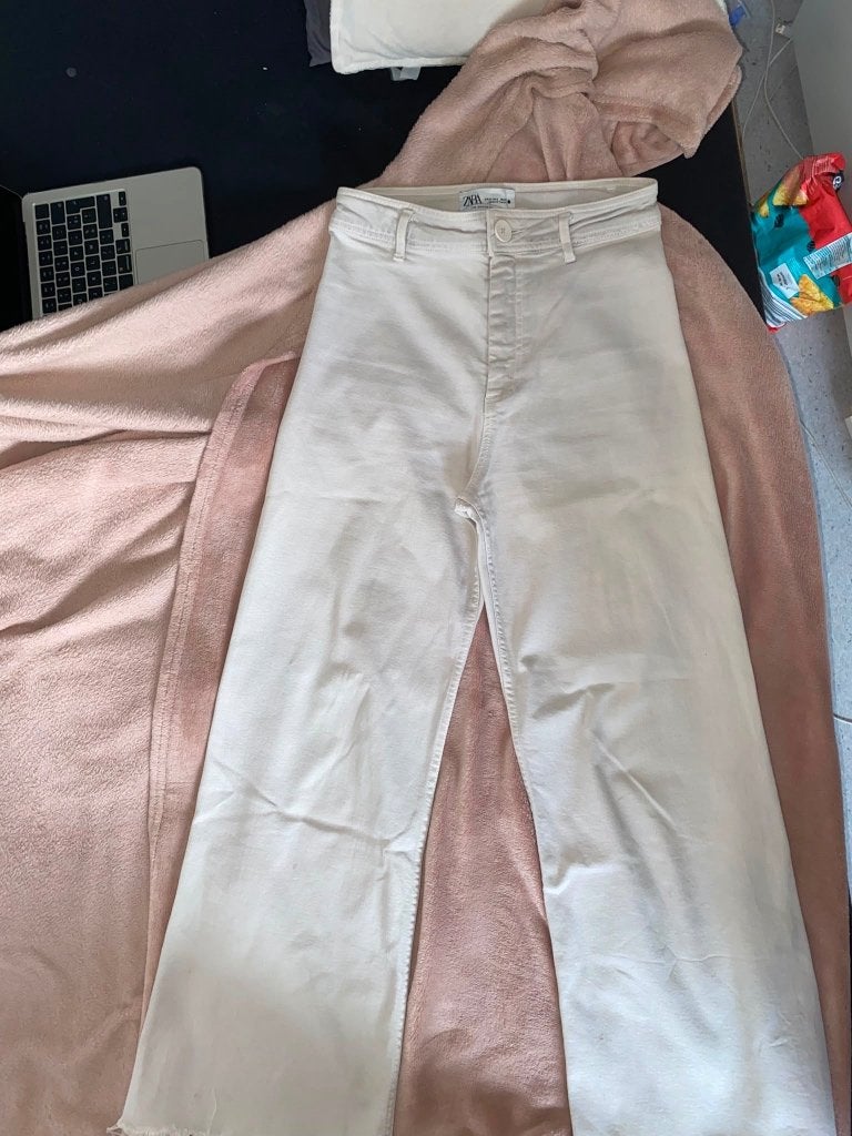 Jean Zara The Marine Straight taille 38 beige, Zara, Comme neuf, Enlèvement, W30 - W32 (confection 38/40)