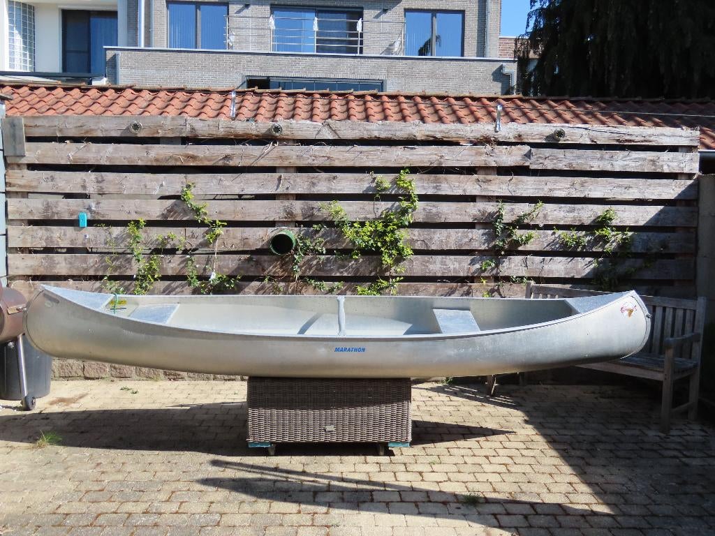 Aluminium Canadese kano 2 zit, Ophalen, Zo goed als nieuw