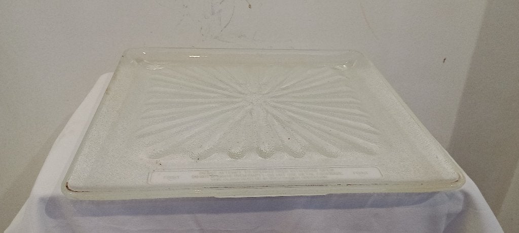 Plateau verre rectangulaire micro-ondes 36,5x34,5cm, Electroménager, Micro-ondes, Utilisé, Enlèvement ou Envoi