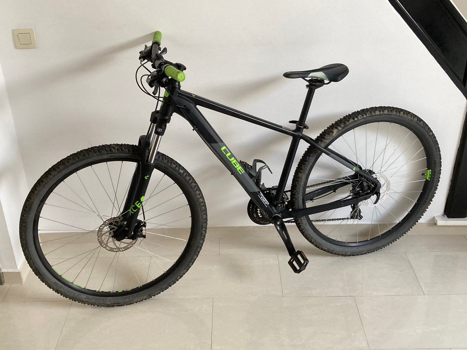 Cube Aim Black’n’Green 17” mountainbike, Ophalen, Zo goed als nieuw