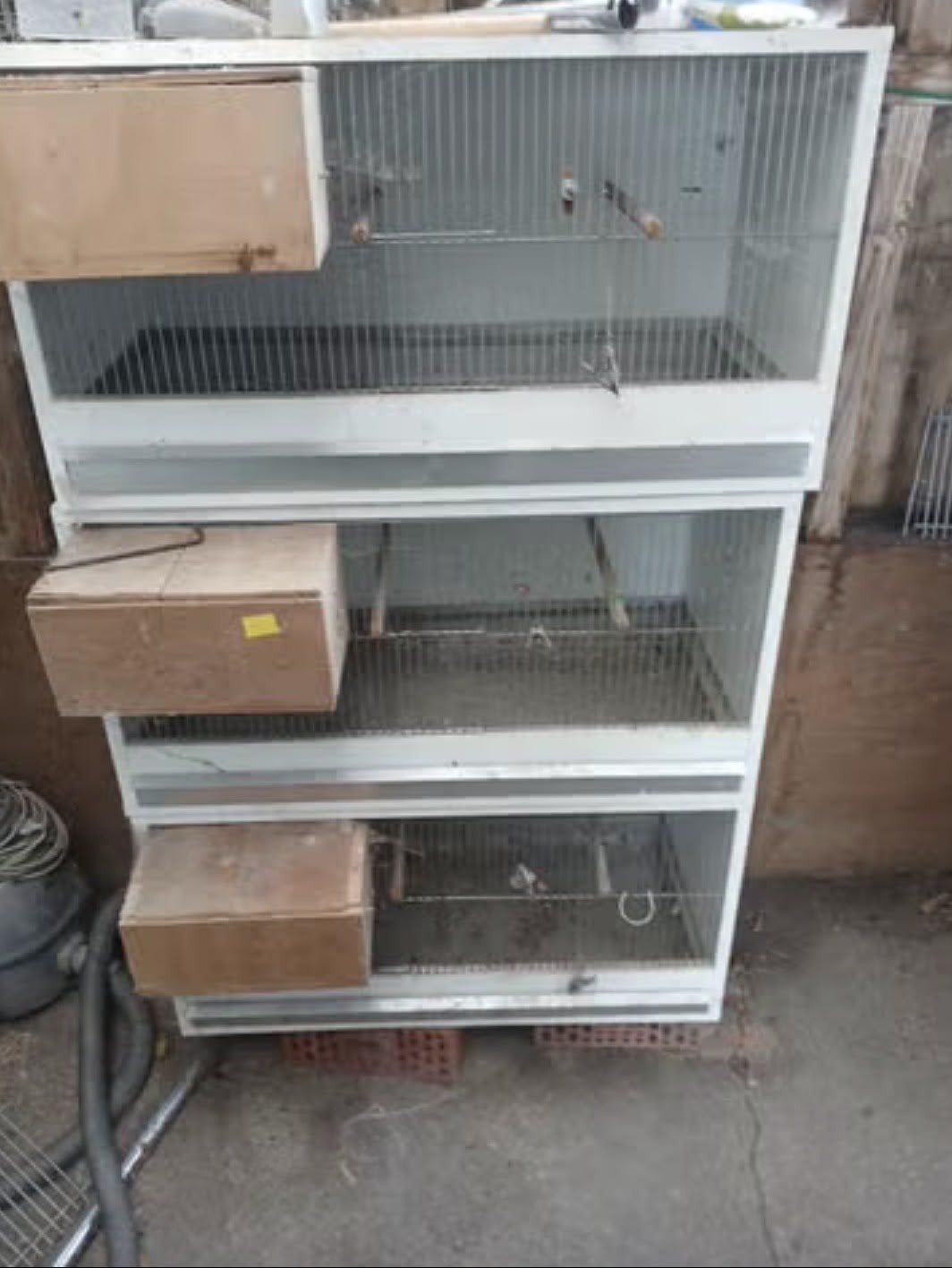 3 ruime kweekbakken voor parkieten met buitenblokken, Dieren en Toebehoren, Ophalen, Gebruikt, Hout, Broedkooi of Kweekkooi