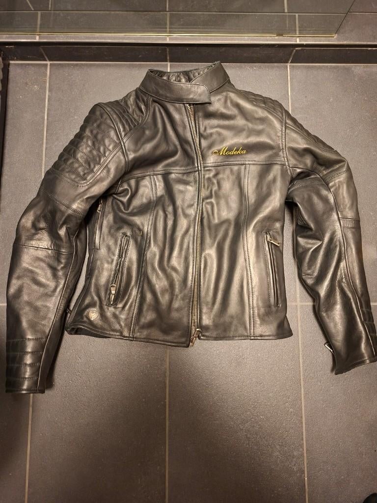 Modeka dames motorjas – echt leder (nieuwprijs  €250), Seconde main, Femmes, Manteau | cuir, Enlèvement
