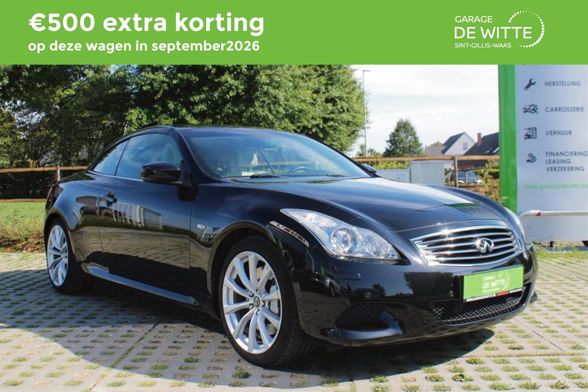 Infiniti G 37 GT Cabrio (année de construction 2011), Cuir, Euro 5, 264 g/km, Cabriolet