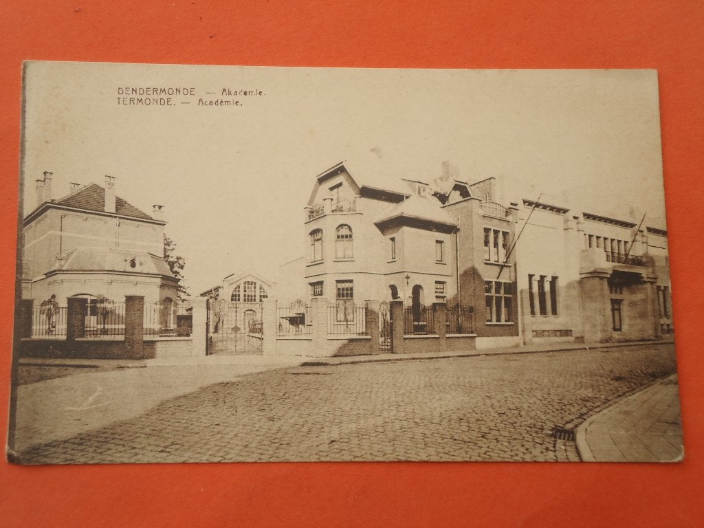 Dendermonde - Termonde Académie, Verzamelen, Postkaarten | België, Ophalen of Verzenden, 1920 tot 1940, Ongelopen, Oost-Vlaanderen
