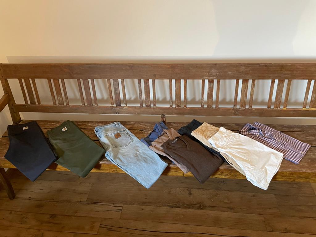 Kledij jongens bundel xs s oa carhartt river woods, Ophalen of Verzenden, Gedragen, Maat 46 (S) of kleiner, Blauw