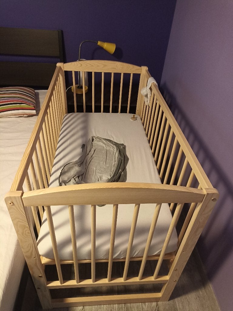 peuterbed / kinderbed 60 x 120 cm massief grenen naturel, Gebruikt, Minder dan 140 cm, Minder dan 70 cm, Ophalen