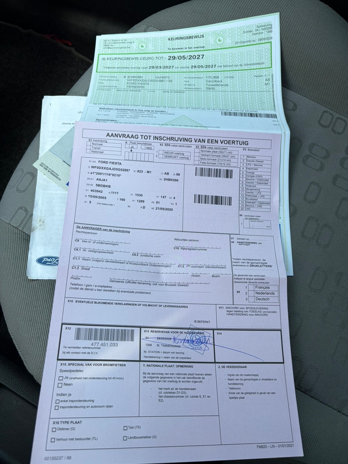Ford Fiesta Gekeurd VVK / Roze formulier, Auto's, Particulier, Fiësta, Te koop, Benzine