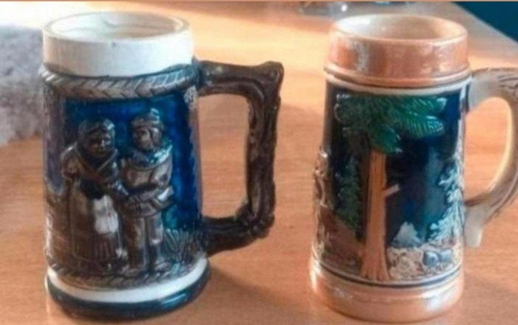 2 oude bierkruiken, Ophalen of Verzenden