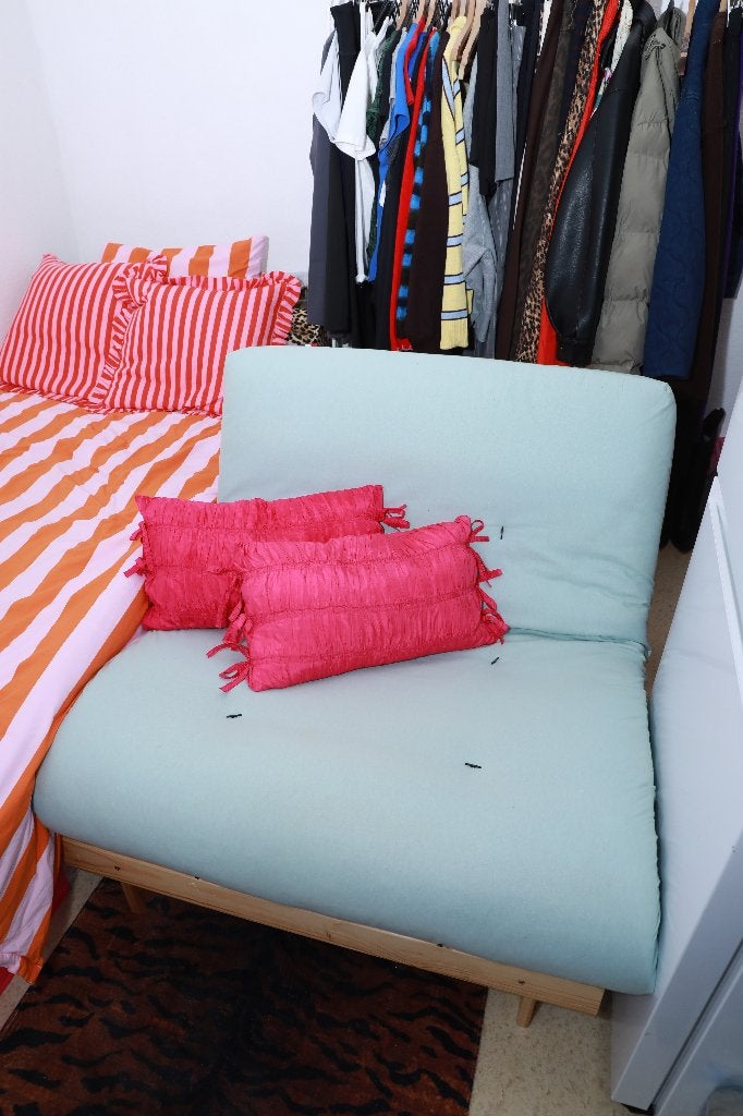 Lit fauteuil banquette futon en bois + matelas 1 personne, Enlèvement, Utilisé, Une personne, Sommier
