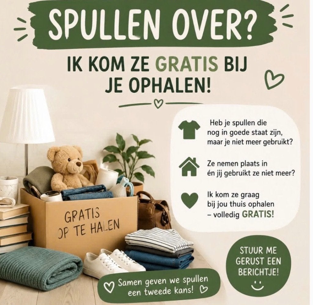 WIJ KOMEN GRATIS UW SPULLEN OF KLEREN OPHALEN, Ophalen, Zo goed als nieuw