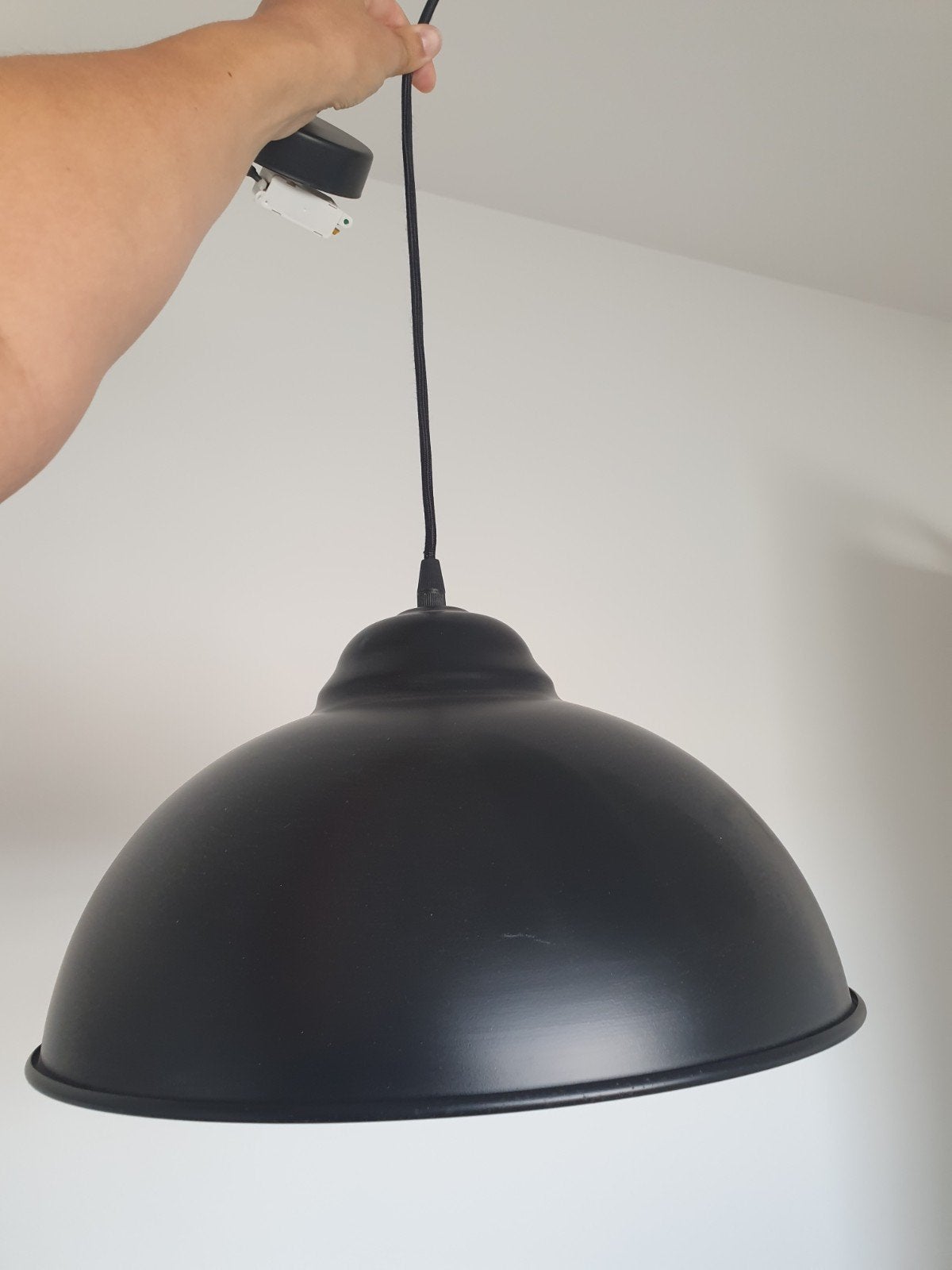 Lampe suspension noire et cuivrée, Enlèvement, Comme neuf, Métal