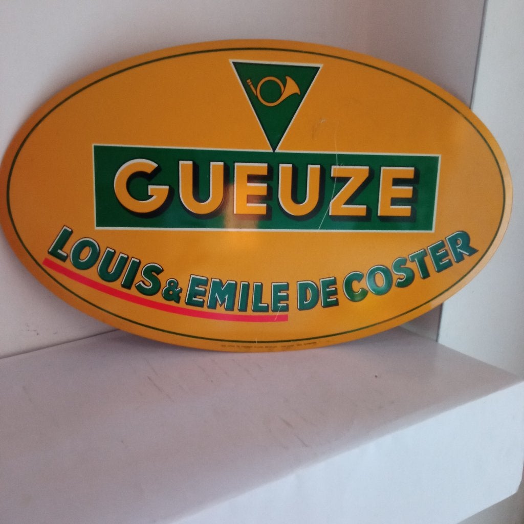 publicité GUEUZE LOUIS, Collections, Enlèvement ou Envoi, Utilisé, Panneau, Plaque ou Plaquette publicitaire, Autres marques
