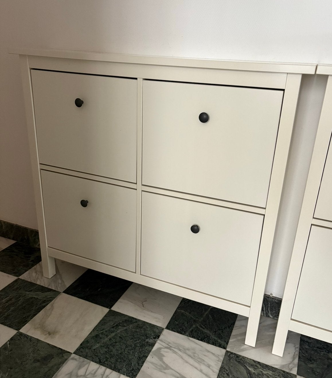 2x schoenopbergsysteem met 4 vakjes, Enlèvement, Utilisé