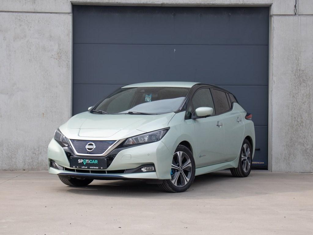 Nissan Leaf 40KWH 150PK|CAMERA|NAVI|ADAPTIVE CRUISE CONTROL, Auto's, Automaat, Parkeersensor, Zwart, Elektrisch