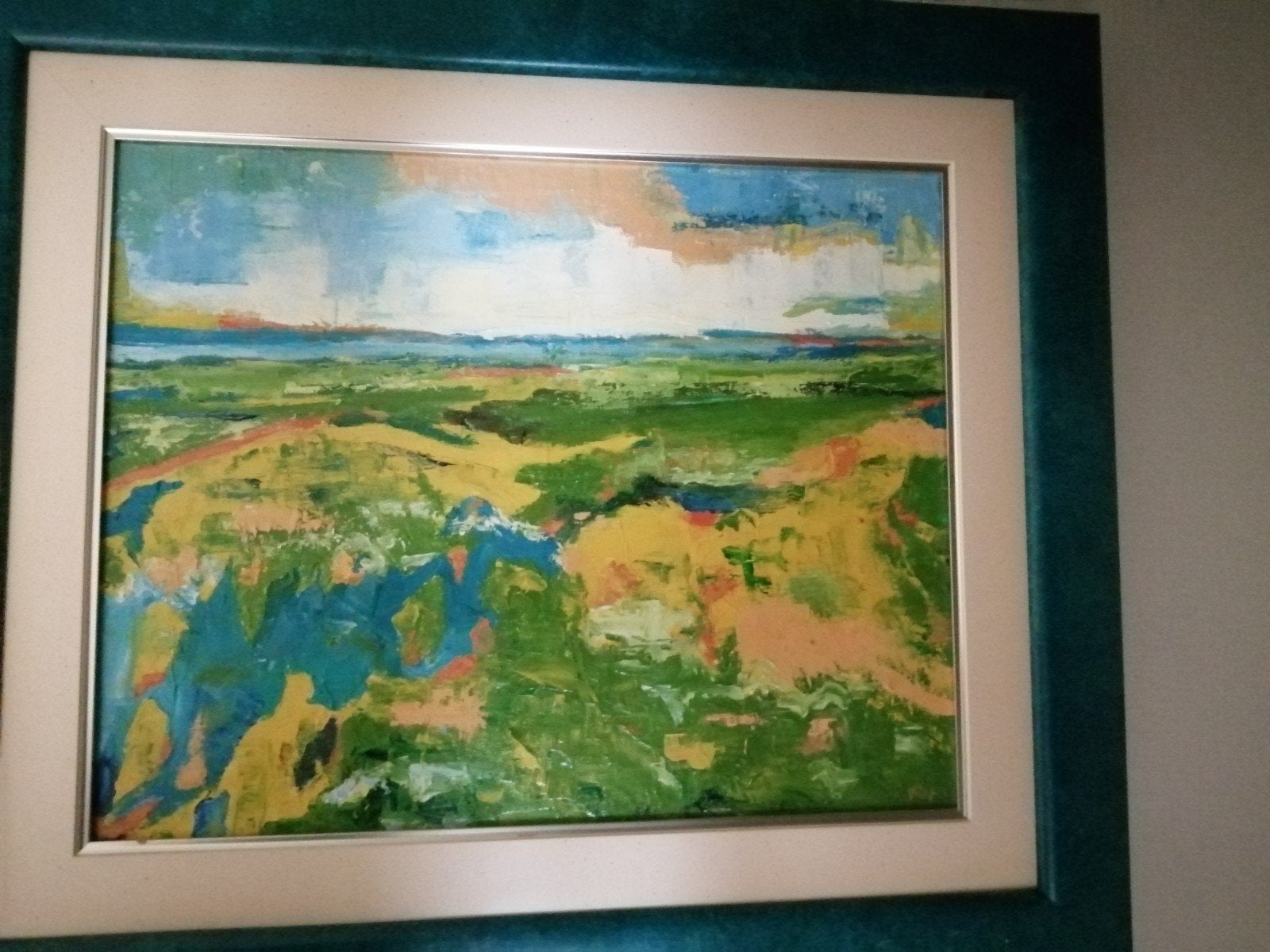 Kunstwerk op doek Willy Van Ransbeeck 70x60 cm, Antiquités & Art, Art | Peinture | Classique, Enlèvement, Toile