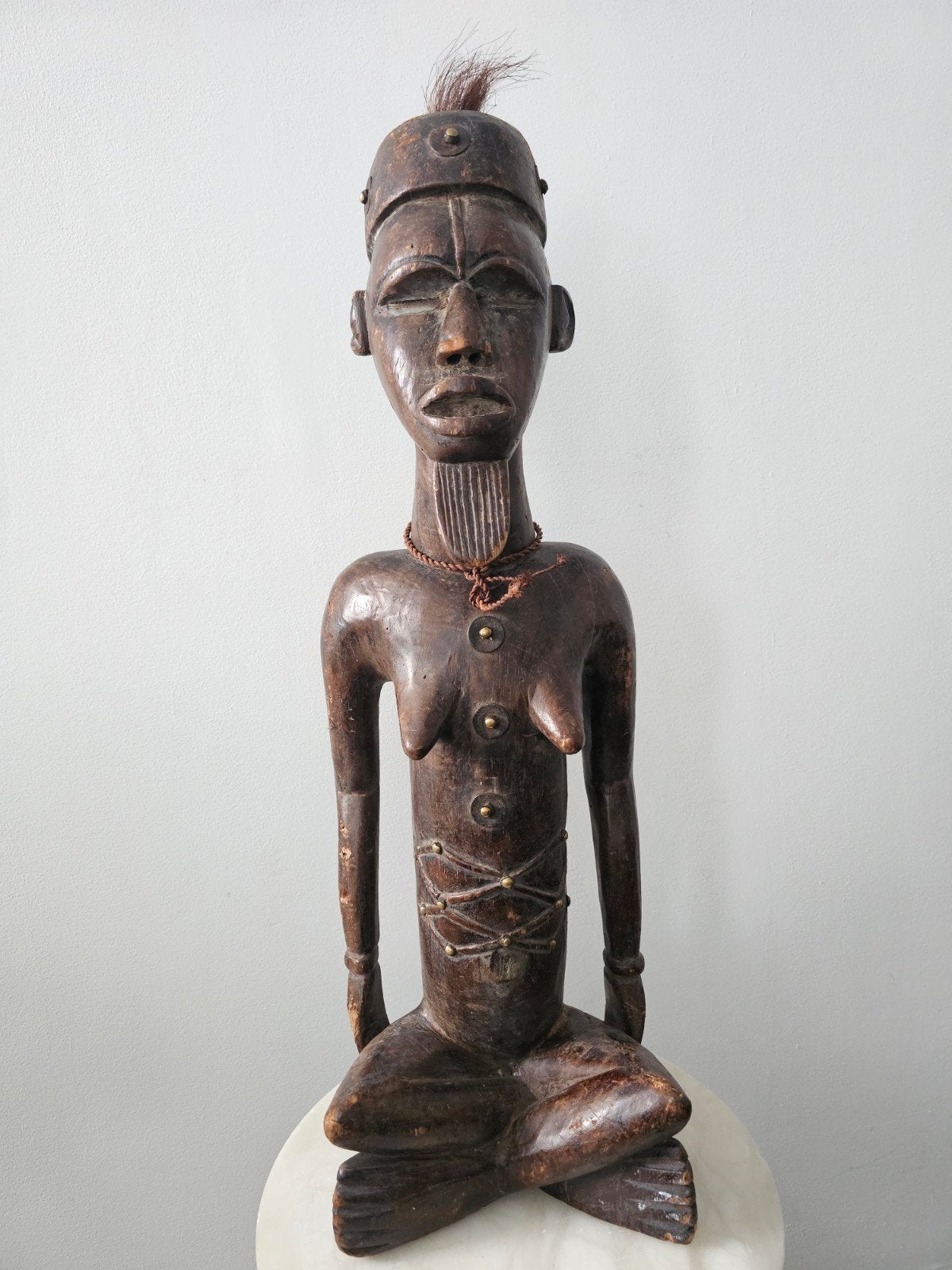 Denker Baoulé uit Ivoorkust. 66cm, Antiek en Kunst, Ophalen of Verzenden