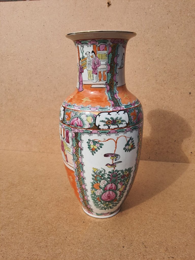 Chinese vaas in sierlijke kleuren – groot model, Ophalen of Verzenden