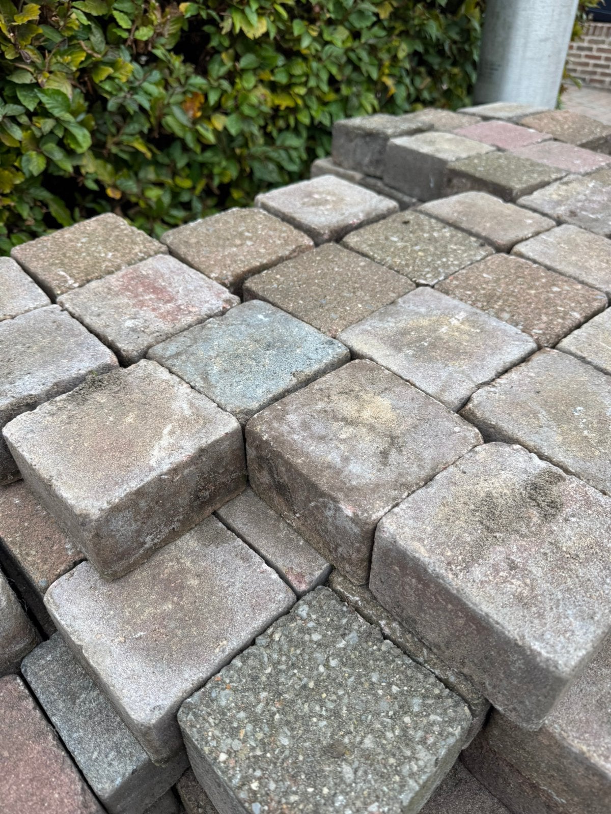KLINKERS + BOORDSTENEN, Tuin en Terras, Ophalen, Gebruikt, Klinkers, 10 m² of meer