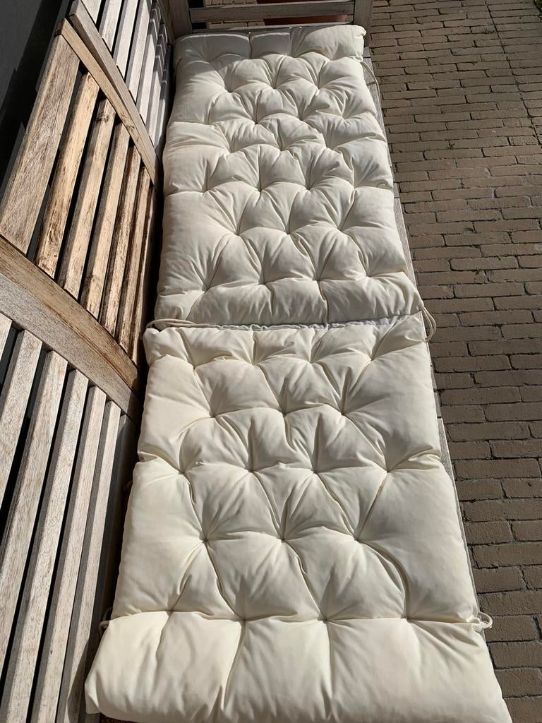 Tuinkussen ligbed - ecru, Jardin & Terrasse, Accessoires mobilier de jardin, Enlèvement, Comme neuf