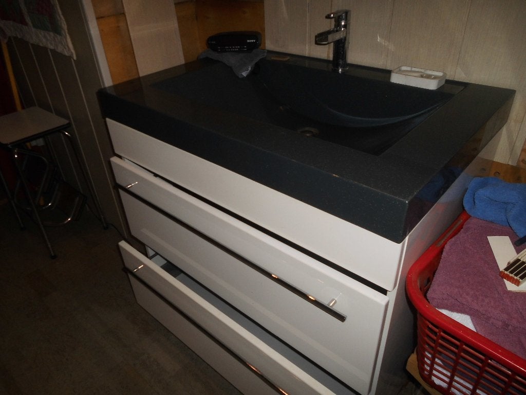 zwaar badkamer meubel met lavabo, Ophalen, Gebruikt, Wastafelkast